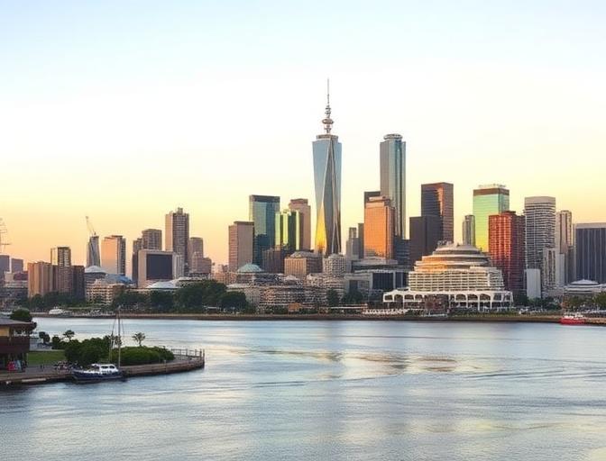 Perth skyline and Swan River